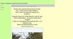 Desktop Screenshot of cedarmeadowsapartments.com